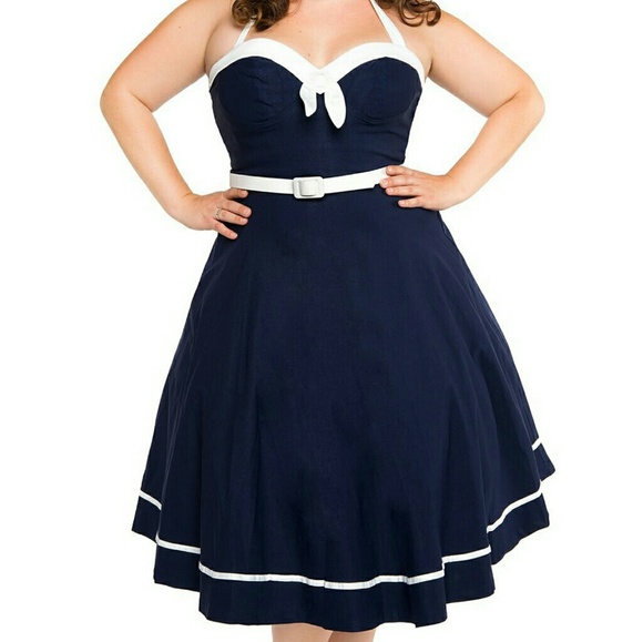 Pinup Couture Dresses & Skirts - Pinup Girl Clothing Sailor Swing Dress in Navy L